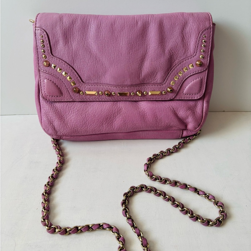 Vintage Juicy Couture Lavender Leather Studded Chain Strap Women's Purse